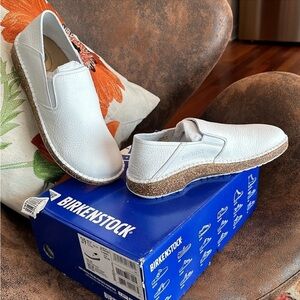 BIRKENSTOCK CALLAN 39 NATURAL FULL GRAIN LEATHER NARROW FIT 1020101 NIB 39E